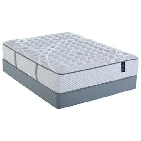 Queen Firm Pocketed Coil Mattress and Low Profile Foundation